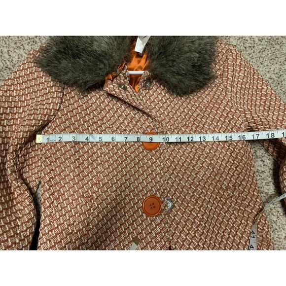 Seine Orange White Tweed Style Jacket - Picture 12 of 16